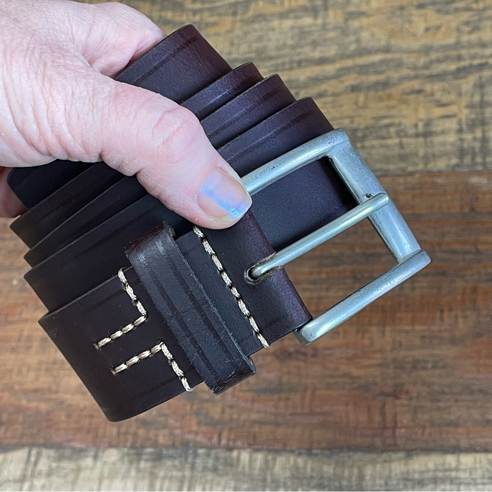 Redhead Brand Co genuine leather dark brown belt size 34